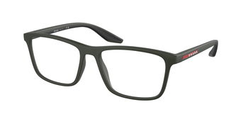 Das Bild zeigt die Prada Linea Rossa Fassung PS01QV  5361O1 leicht seitlich.